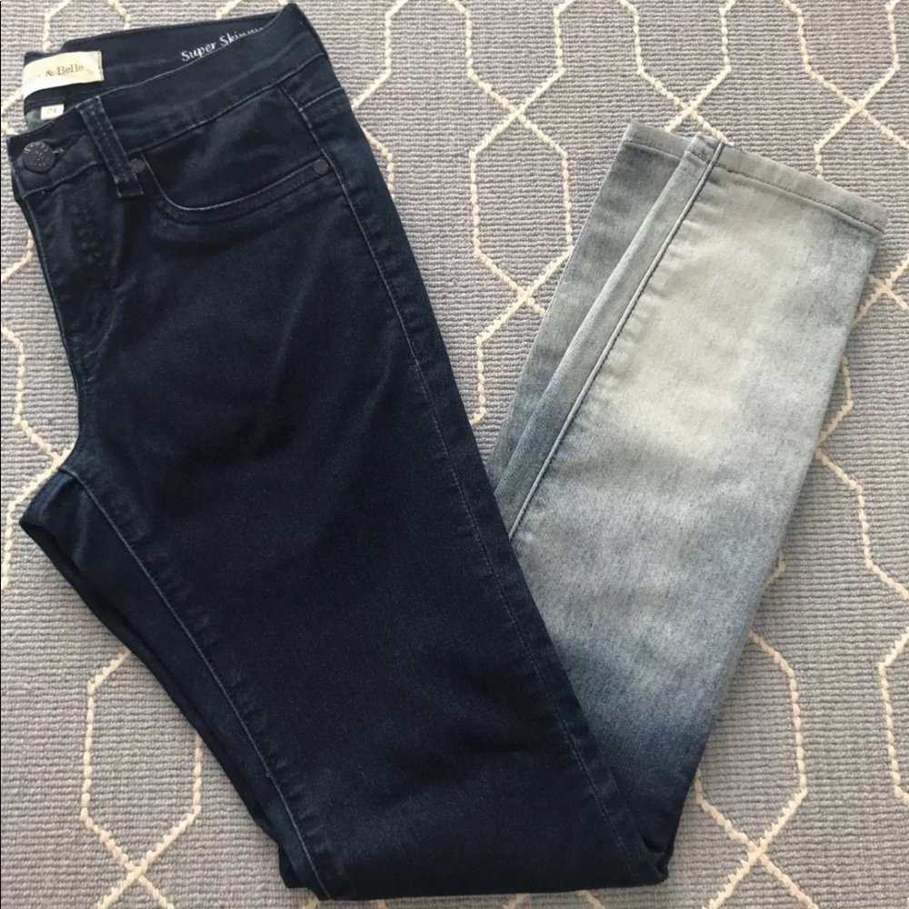 Henry & Belle Ombre Super Skinny Ankle Jeans SZ 24